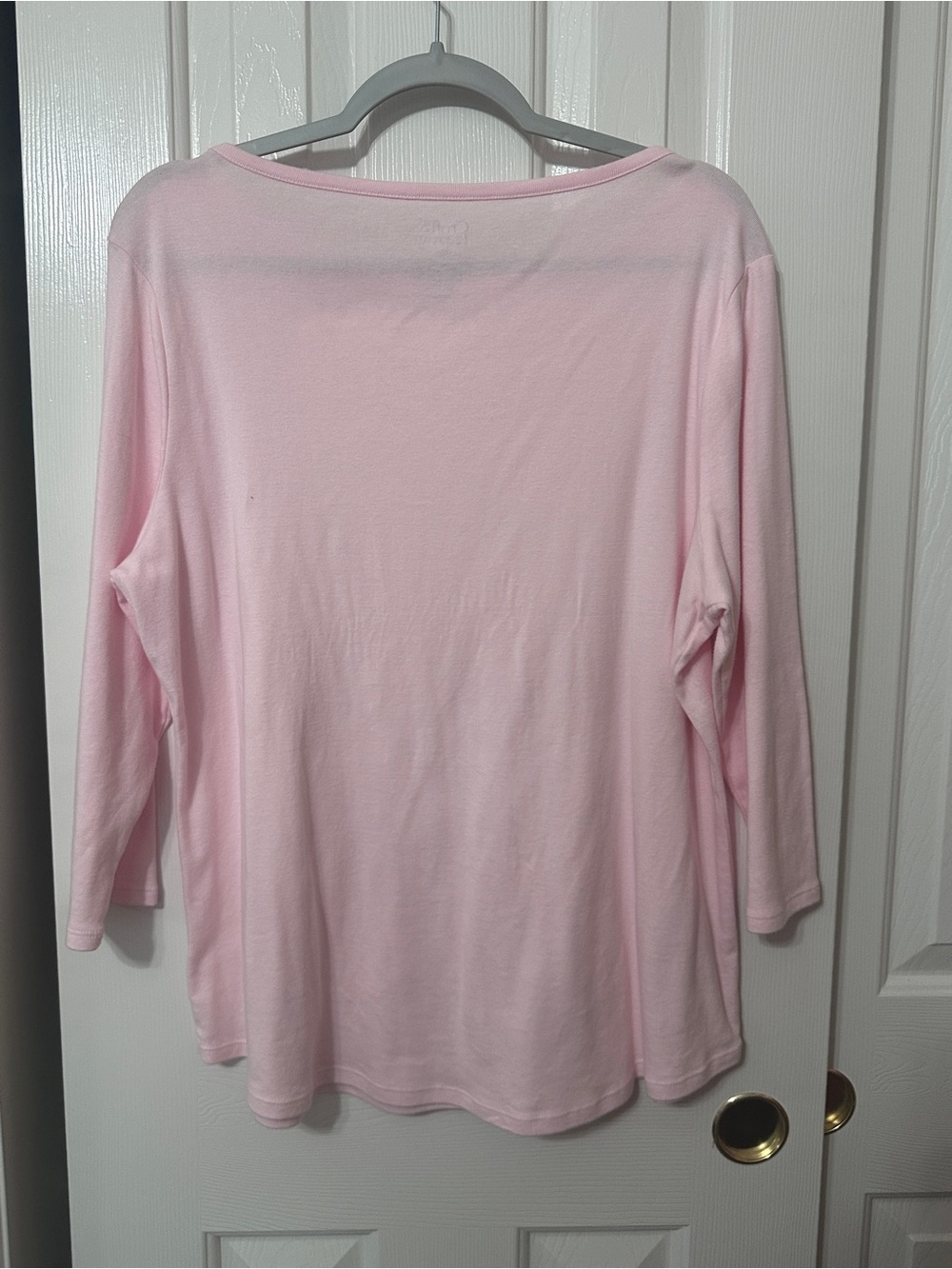 croft & barrow Light Pink Long Sleeve Tee
